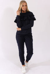 Navy Frill Layer Tracksuit - Tawney-Tracksuits