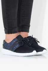 Navy Glitter Trainer - Rio-Trainers