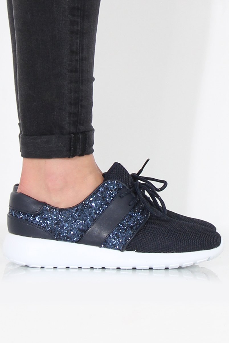 Navy Glitter Trainer - Rio-Trainers