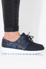 Navy Glitter Trainer - Rio-Trainers