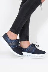 Navy Glitter Trainer - Rio-Trainers