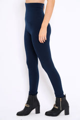 Navy High Waisted Shape Leggings - Binky-Leggings