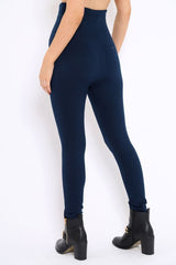 Navy High Waisted Shape Leggings - Binky-Leggings