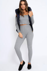 Navy Padded Gilet - Ariella-Jackets