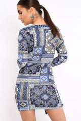 Navy Paisley Print - Hollee-Dresses