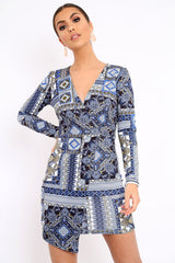 Navy Paisley Print - Hollee-Dresses