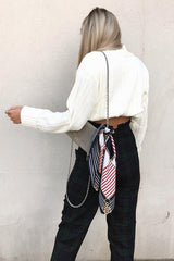 Navy Tartan Frill Detail Trousers - Bristal-Trousers