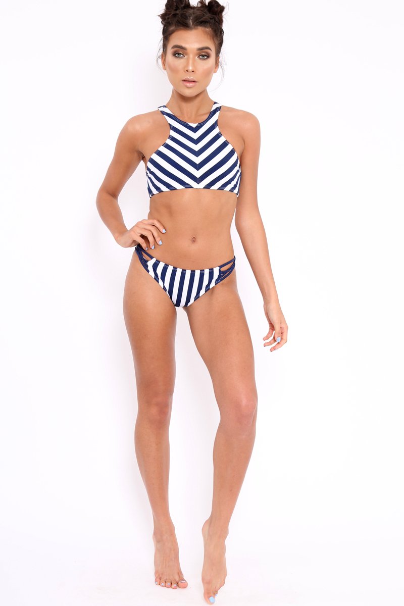 Navy and White Chevron Bikini - Jeneva-Bikinis