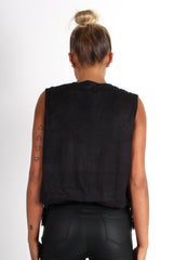 Naya Black Studded Waistcoat-Coats