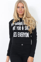 Neem Black Slogan Pullover Hoodie-Hoodies