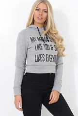 Neem Grey Slogan Pullover Hoodie-Hoodies