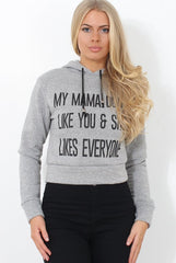 Neem Grey Slogan Pullover Hoodie-Hoodies