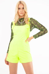 Neon Green Buckle Strap Playsuit - Halo-Playsuits