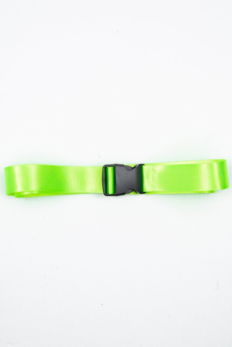 Neon Green Canvas Buckle Belt - Winslet-Belts