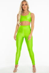 Neon Green Crop Bralet Leggings Co-Ord - Erinn-Co-ords