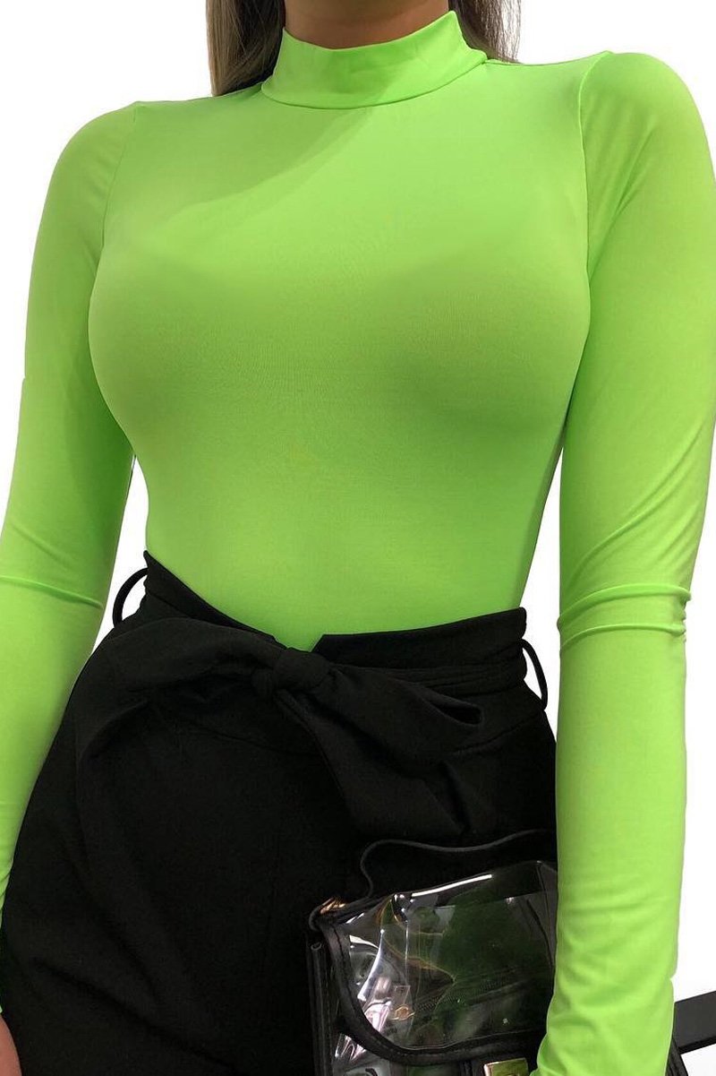 Neon Green Slinky Bodysuit Allison – Rebellious Fashion