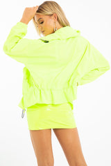 Neon Green Zip Front Rain Jacket - Idalie-Jackets