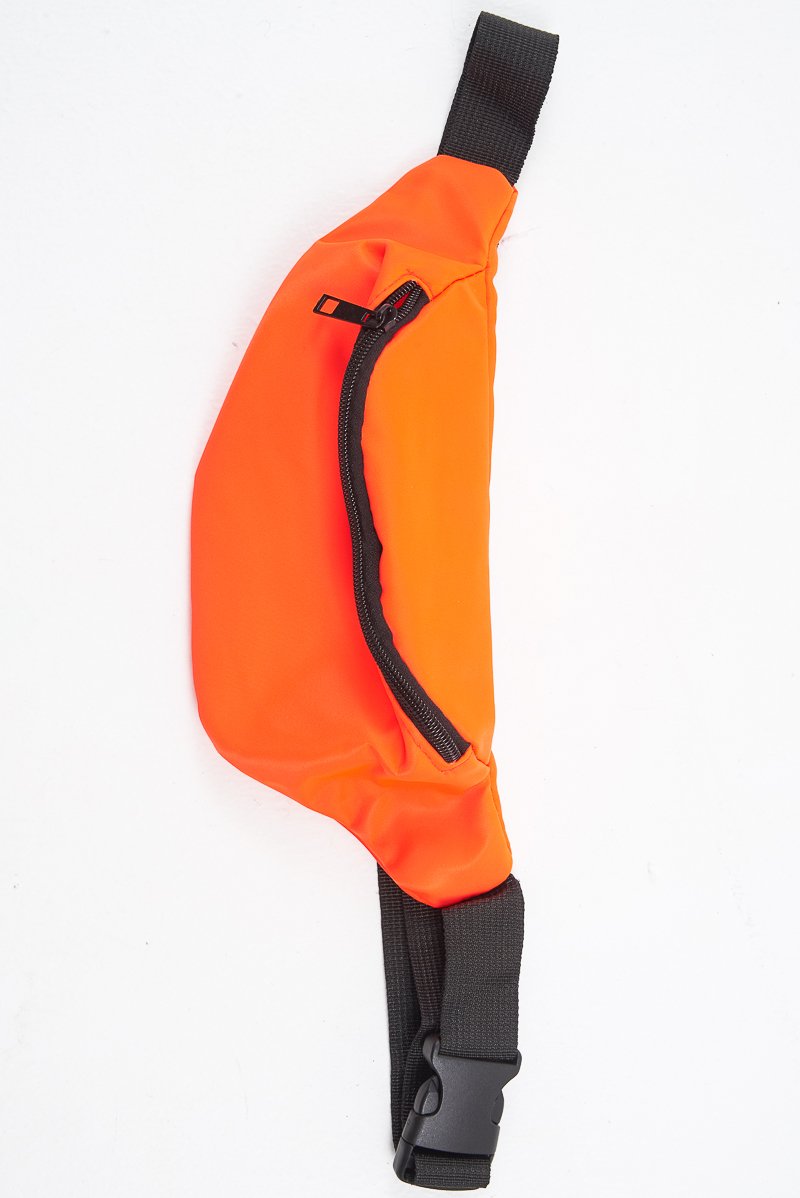 Neon Orange Front Zip Bumbag - Wakely-Bags