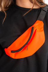Neon Orange Front Zip Bumbag - Wakely-Bags