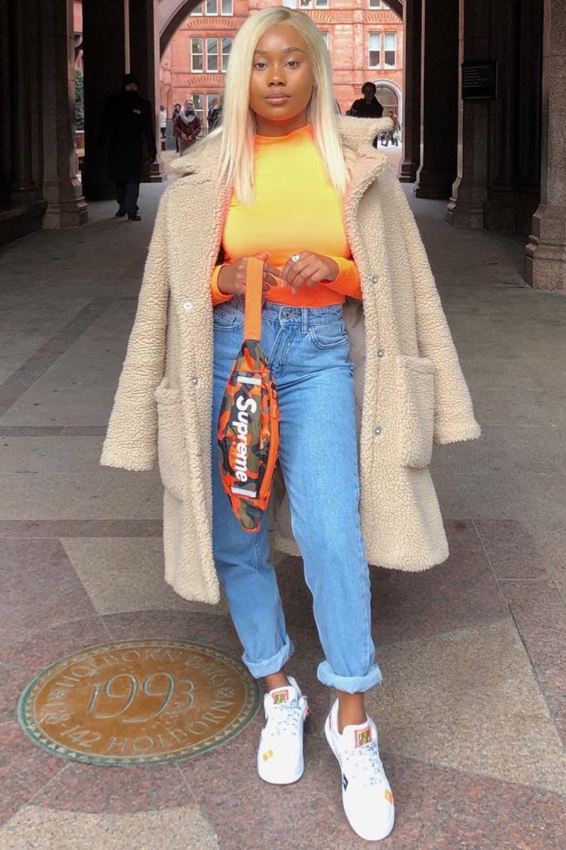 Neon Orange Slinky Bodysuit - Allison-Bodysuits