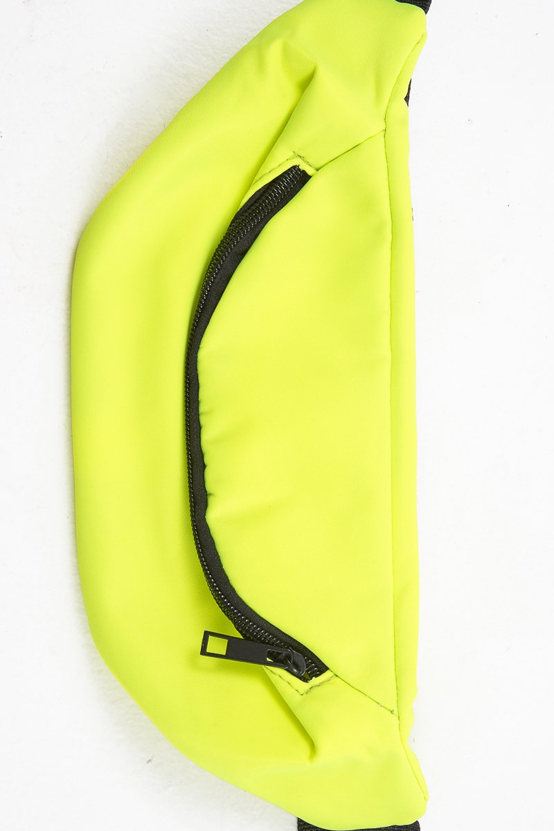 Neon Yellow Front Zip Bumbag - Wakely-Bags