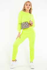 Neon Yellow Sweatshirt Legging Loungewear Set - Sylvie-Loungewear