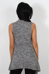 Neri Grey Side Split Top-Tops