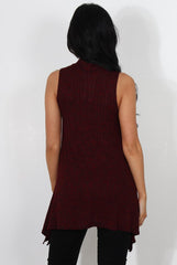 Neri Wine Side Split Top-Tops