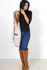 Nessa Black Bell Sleeve Top-Tops