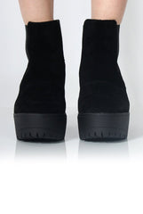 Norma Black Suede Ankle Boots-Boots