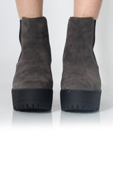 Norma Grey Suede Ankle Boots-Boots