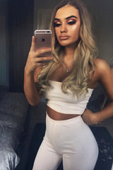 Nude Bandeau Top And Leggings Co-Ord - Kristina-Co-ords