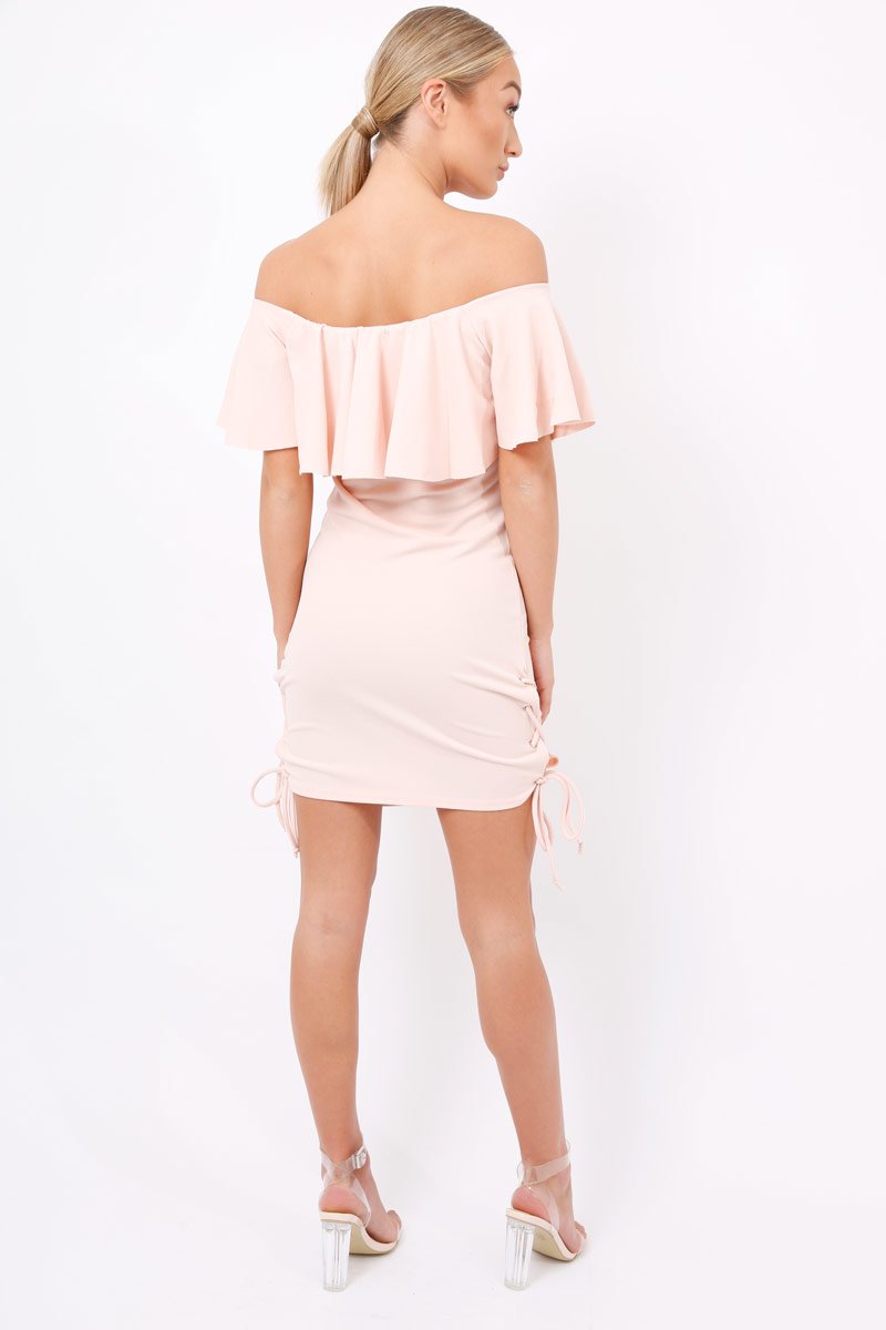 Nude 2024 bardot dress