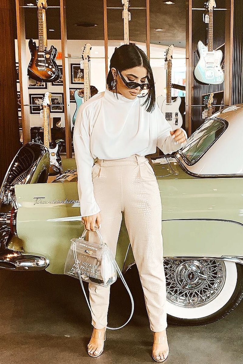 Nude Belted Croc Print Tapered Trousers - Aasia-Trousers
