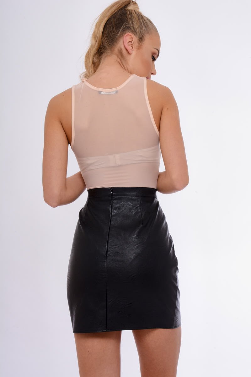 Nude Corset Detail Thong Bodysuit - Jordyn-Bodysuits