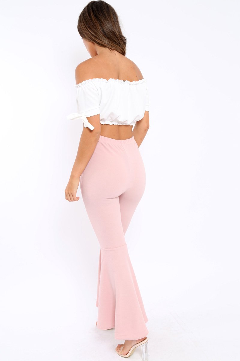 Nude Extreme Flare Trousers - Becki-Trousers