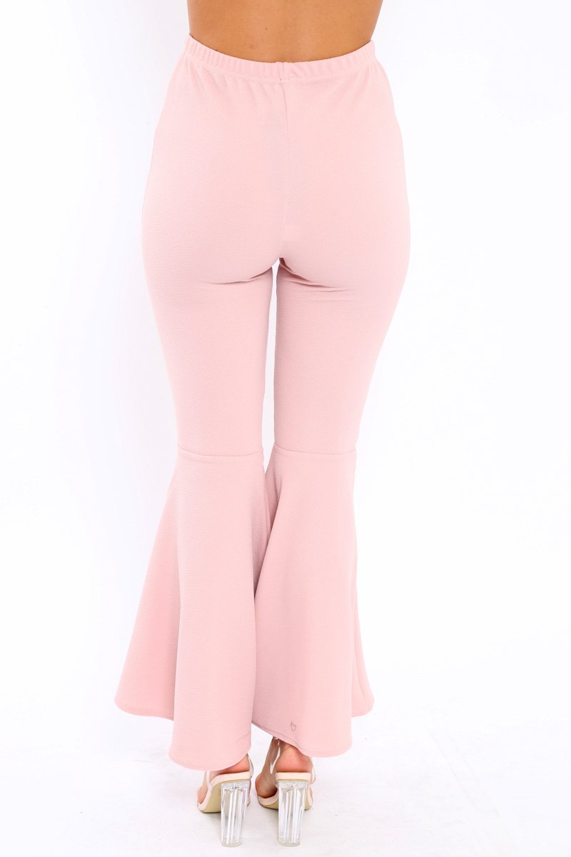 Nude Extreme Flare Trousers - Becki-Trousers