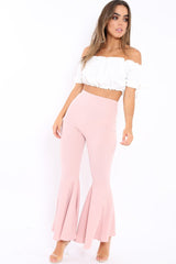 Nude Extreme Flare Trousers - Becki-Trousers