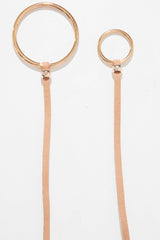 Nude Faux Suede Wrap Ring Belt - Marleny-Belts