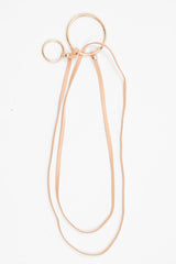 Nude Faux Suede Wrap Ring Belt - Marleny-Belts