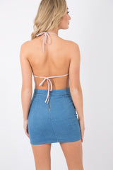 Nude Floral Mesh Swimsuit - Ashlyn-Bodysuits