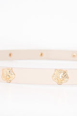 Nude Gold Lion Stud Belt - Exer-Belts