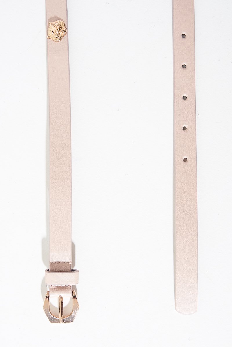 Nude Gold Lion Stud Belt - Exer-Belts
