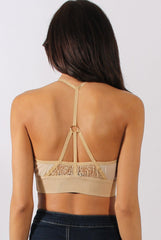 Nude Lace Harness Bralet - Saskia-Bralets