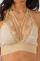 Nude Lace Harness Bralet - Saskia-Bralets
