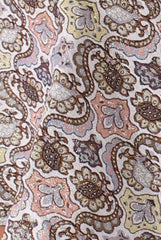 Nude Metallic Floral Print Mini Skater Dress - Oberon-Dresses