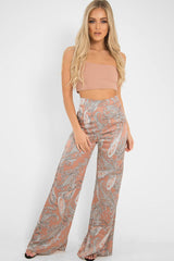 Nude One Shouldered Crop Top - Kamri-Crop Tops