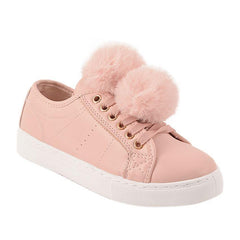 Nude PU Pom Pom Pumps - Makayla-Flats