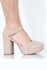 Nude Patent Heels - Ally-Heels