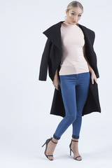 Nude Ribbed Top - Lucy-Tops